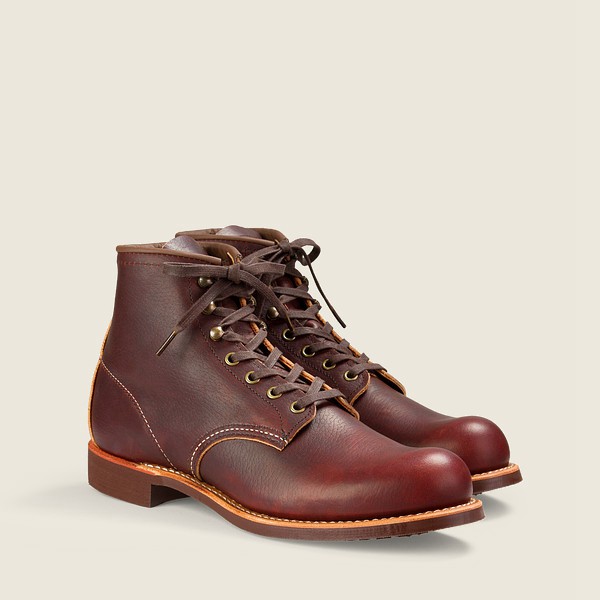 Botas Red Wing Heritage Hombre Marrom Oscuro - Blacksmith - 6-Inch Oil-Slick Cuero - 164-IJKZVD